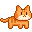 Animated cat resting